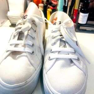 Superga platform running shoes